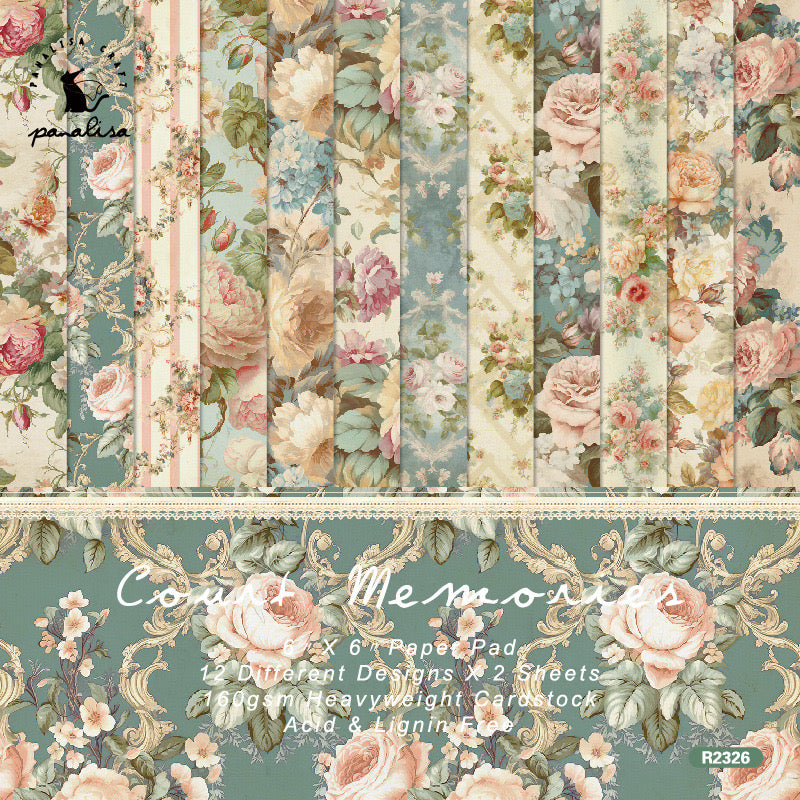 正方形デザインペーパー Vintage Flower Ver.