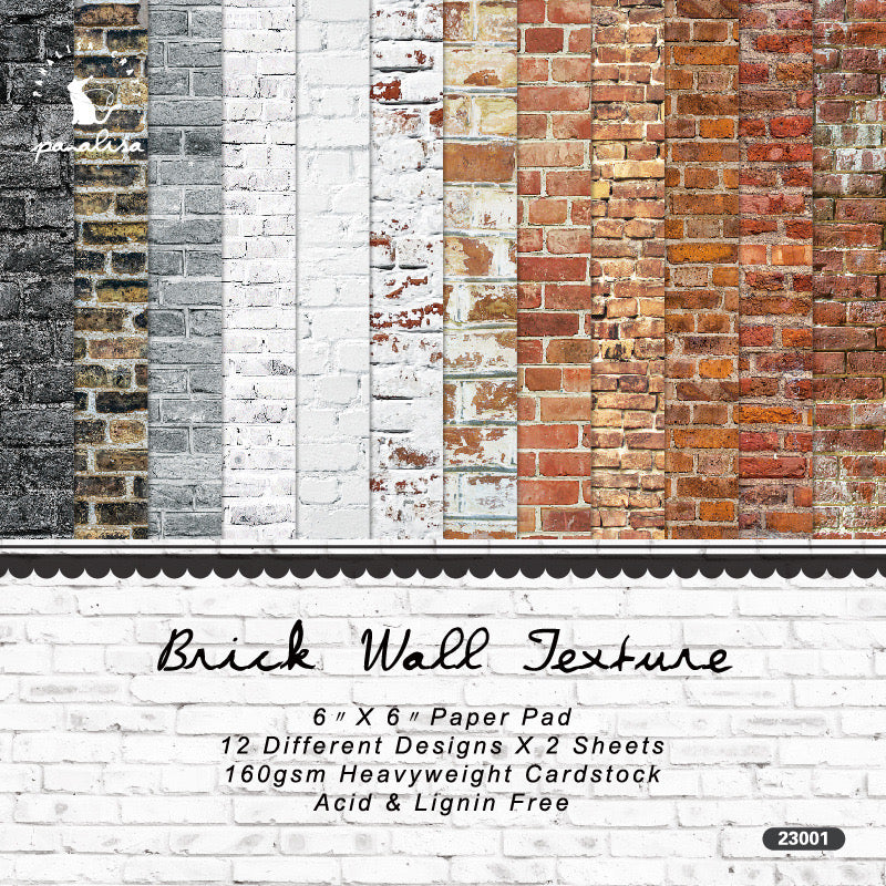 正方形デザインペーパー Brick Woll Texture Ver.
