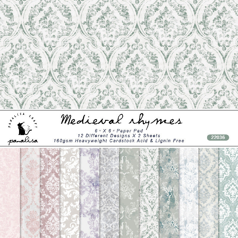 正方形デザインペーパー Vintage Damask Ver.