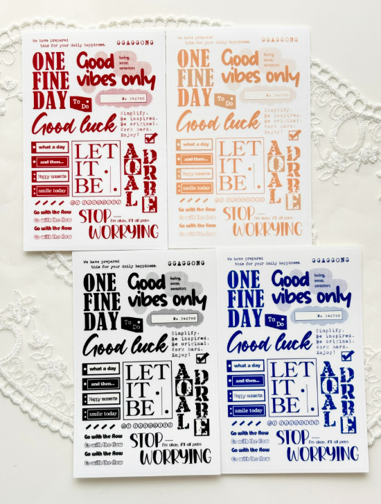 [GGAGGONG] Color Lettering PET
