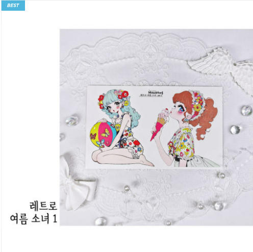 [DOA SHOP] Retro Summer Girl Sticker
