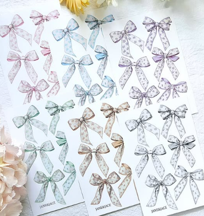 [Jane&Jace] Flower Pattern Ribbon Paper