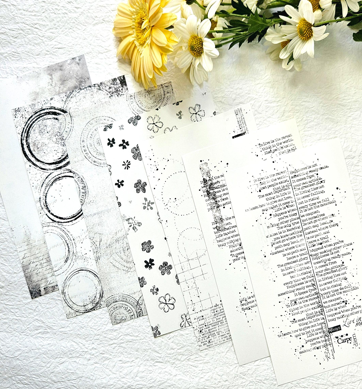 [Jane&Jace] Stamp Layered Back Ground Paper
