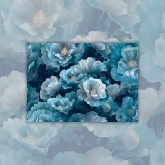 Big Flower Tracing Paper Blue