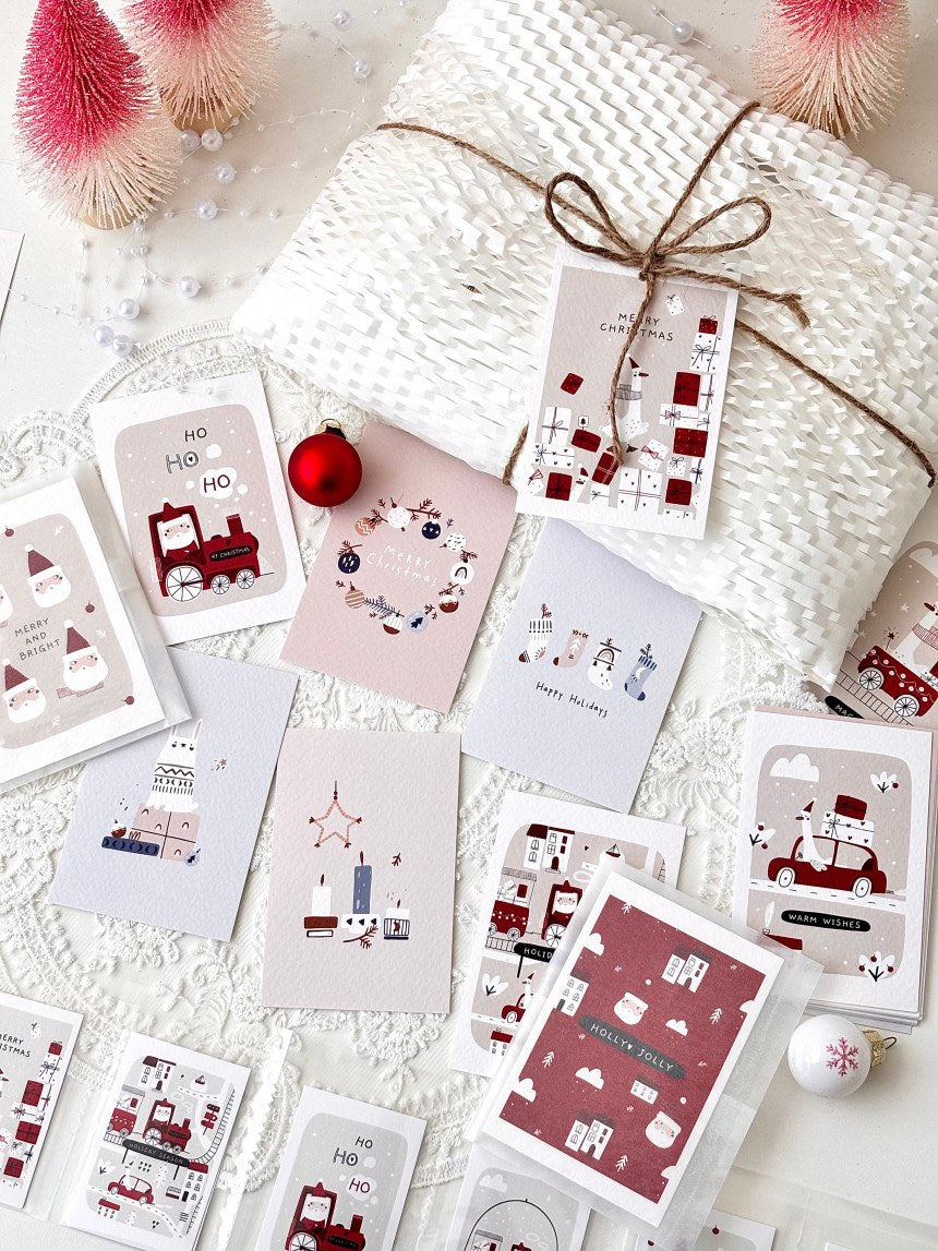 [GGAGGONG] Christmas Post Card Mini Tag