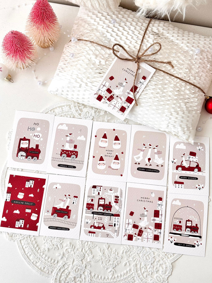 [GGAGGONG] Christmas Post Card Mini Tag