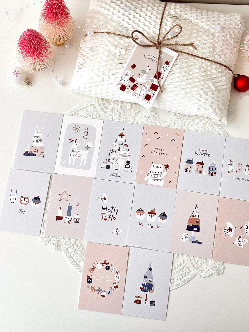 [GGAGGONG] Christmas Post Card Mini Tag