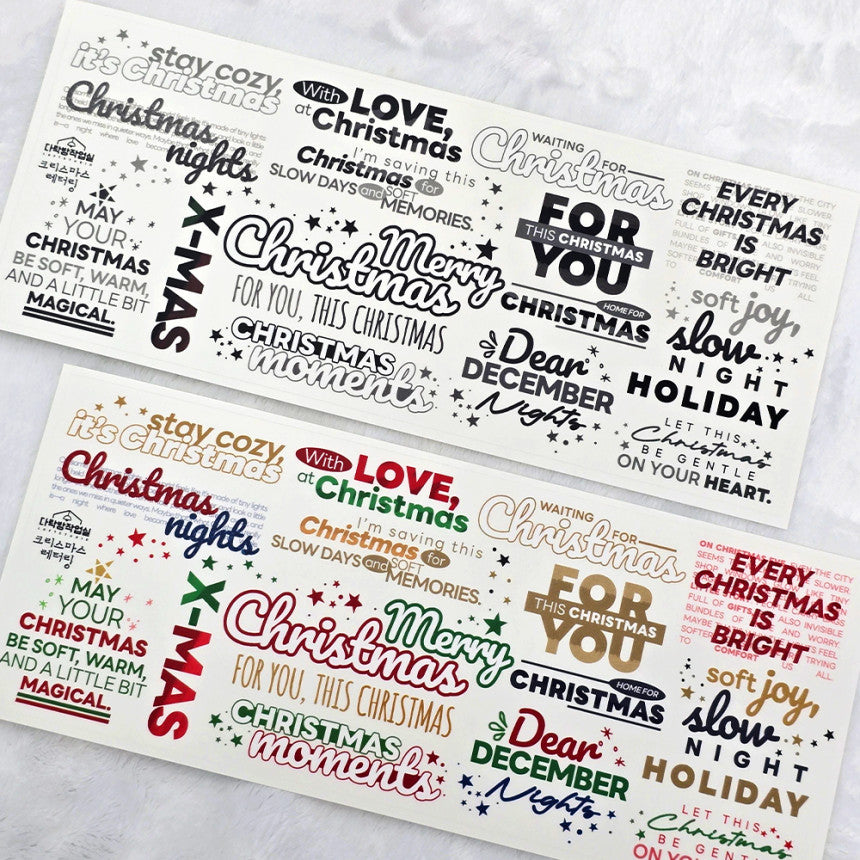 [Syuuume] Christmas Lettering PET Sticker