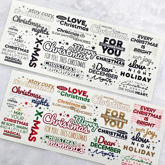 [Syuuume] Christmas Lettering PET Sticker