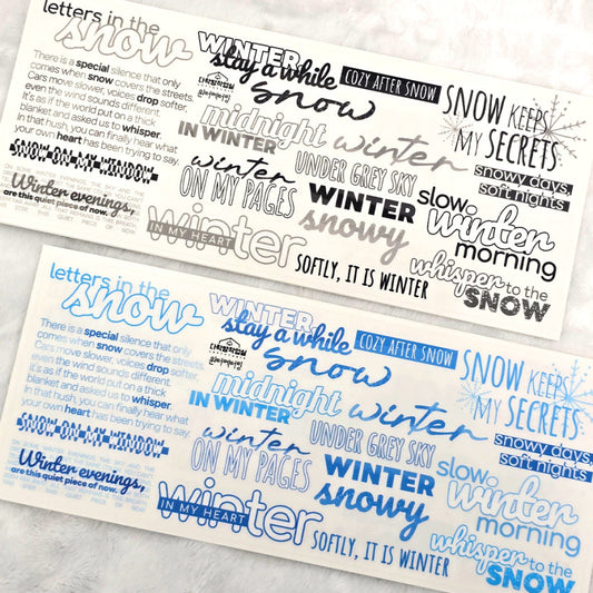 [Syuuume] Winter Lettering PET Sticker