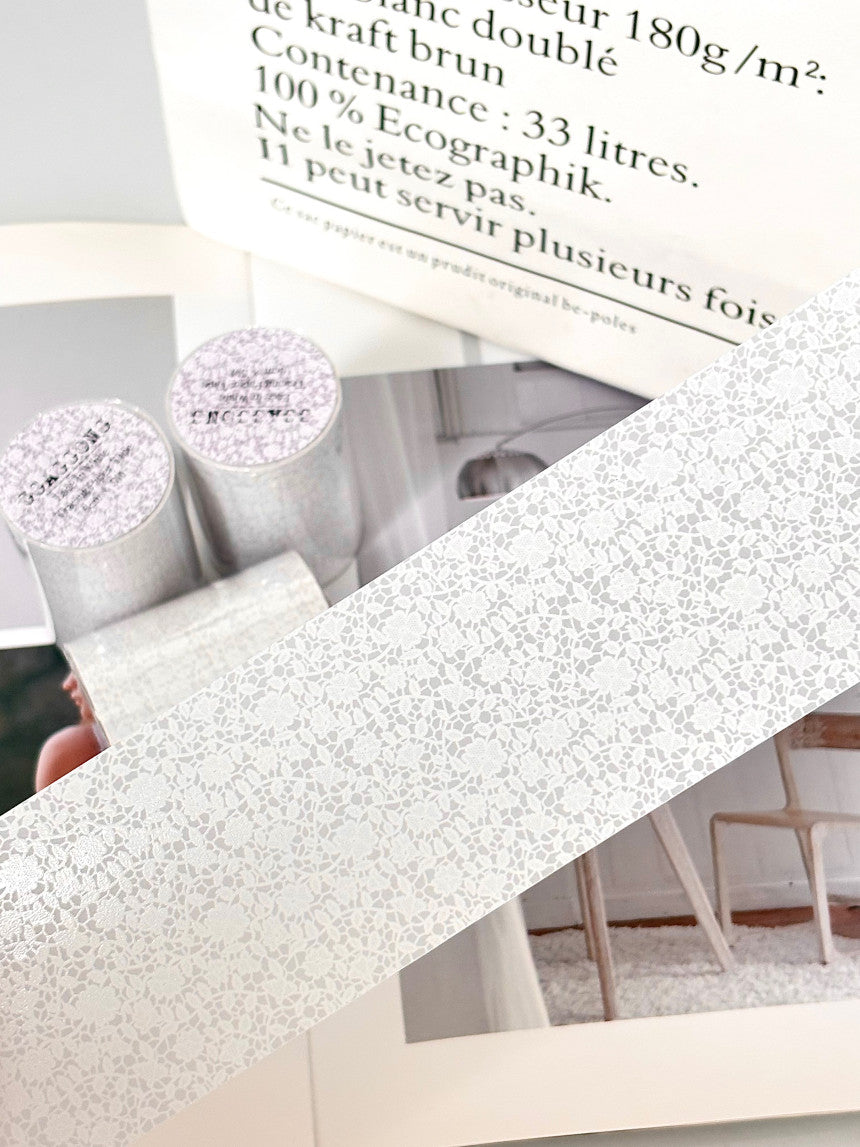[GGAGGONG] Lace in White Tracing Paper PET Tape