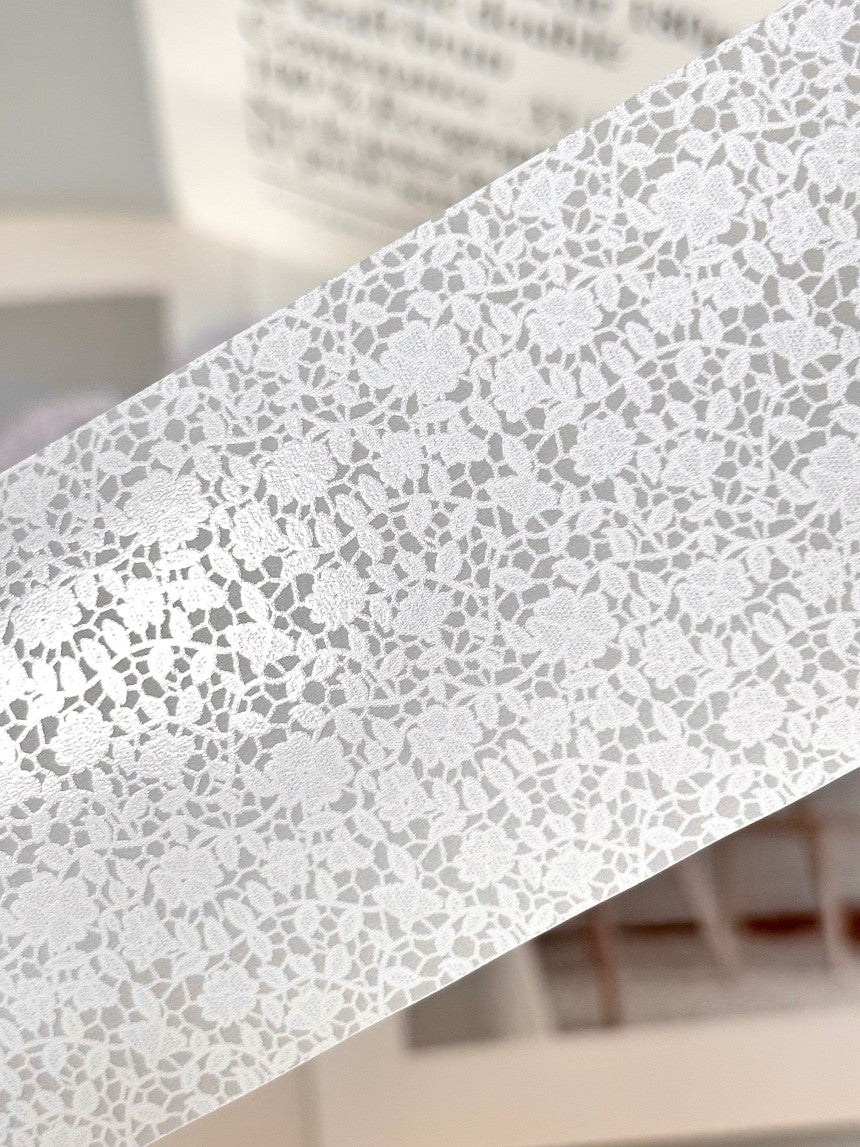 [GGAGGONG] Lace in White Tracing Paper PET Tape