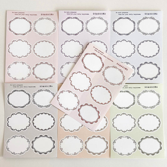[GGAGGONG] Oval Label Sticker