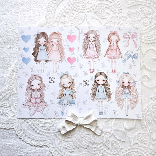 [Jane&Jace] Pretty Ribbon Girl Sticker