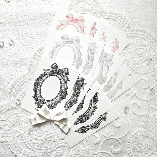 [Jane&Jace] Antique Flower Frame Paper