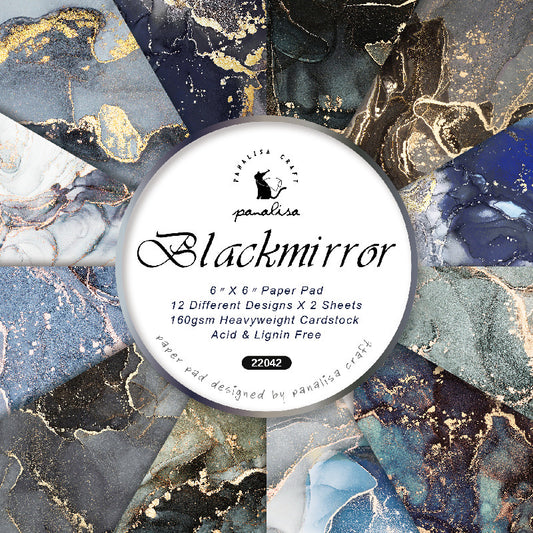正方形デザインペーパー Black mirror Ver.