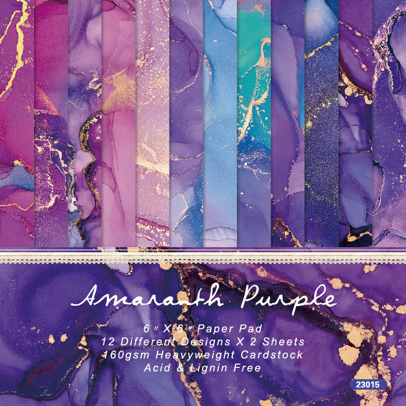 正方形デザインペーパー Purple Marble Ver.