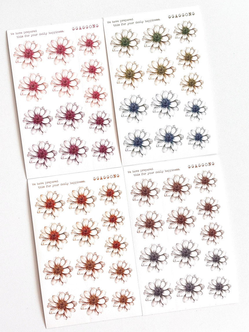 [GGAGGONG] Winter Daisy Sticker