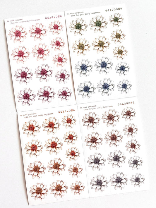 [GGAGGONG] Winter Daisy Sticker
