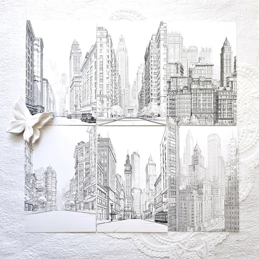 [Jane&Jace] Mono City Background Paper