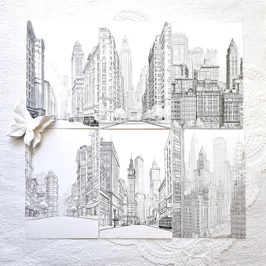 [Jane&Jace] Mono City Background Paper
