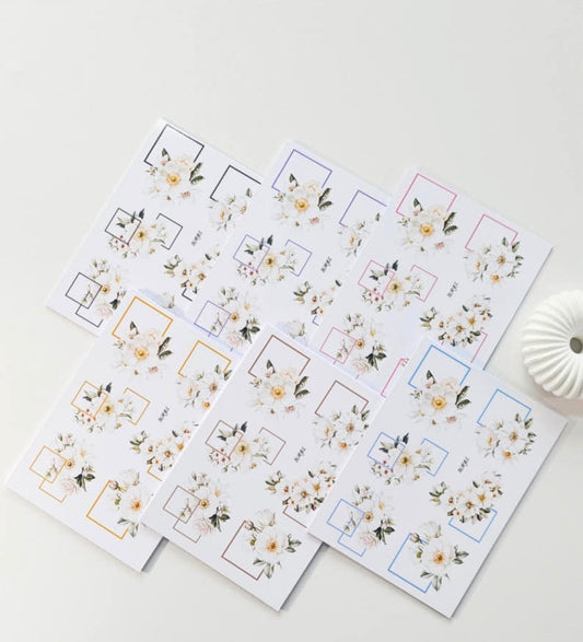 [BUMYUL] Flower Line Frame Paper