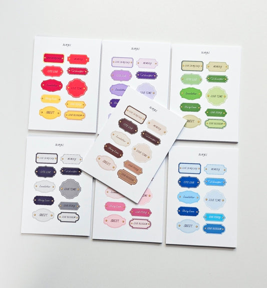 [BUMYUL] Vintage Word Label Sticker
