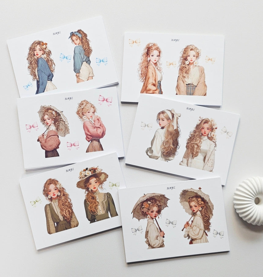 [BUMYUL] Gentle Vintage Lady Sticker