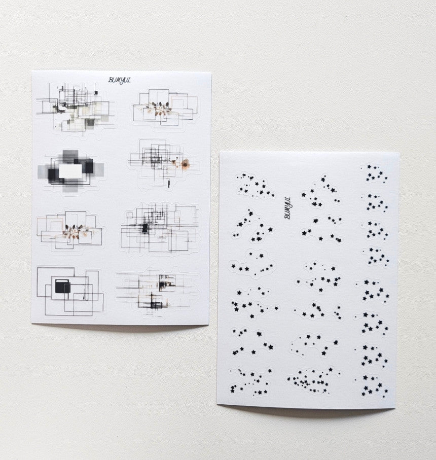 [BUMYUL] Quiet Lines & Dots PET Sticker
