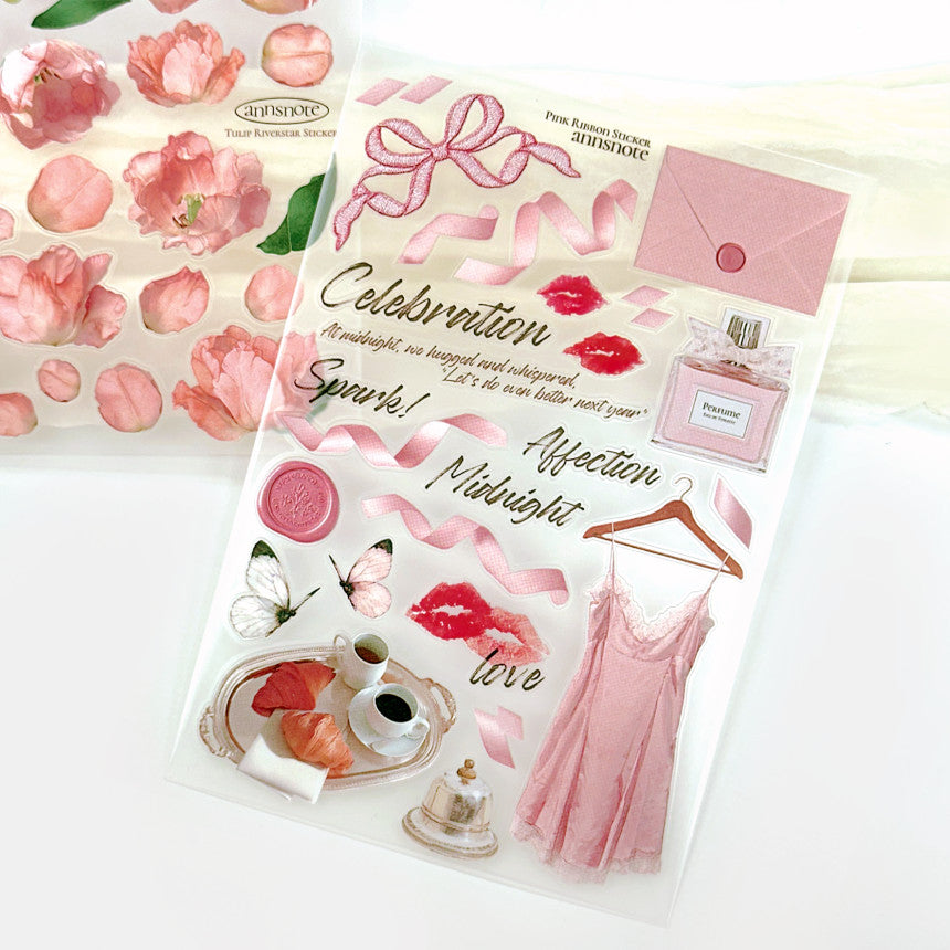 [Ann's NOTE]  PET sticker Pink Ribbon ver.