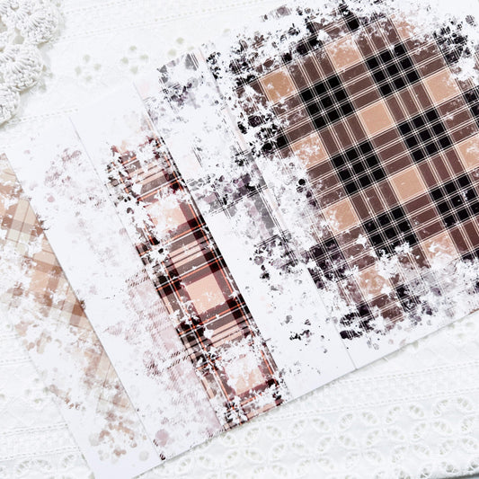 [Kind YumYum Store] Brown Check Paper