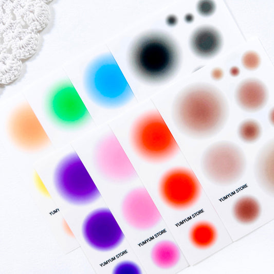 [Kind YumYum Store] Circle Color Chip Sticker