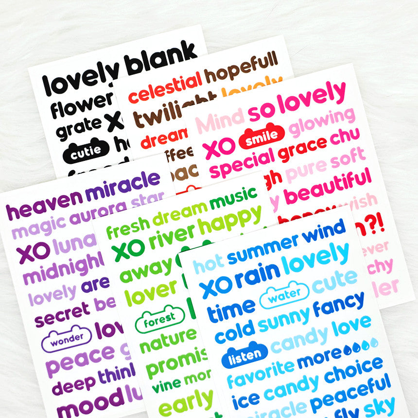 [Kind YumYum Store] Circle Lettering PET Sticker