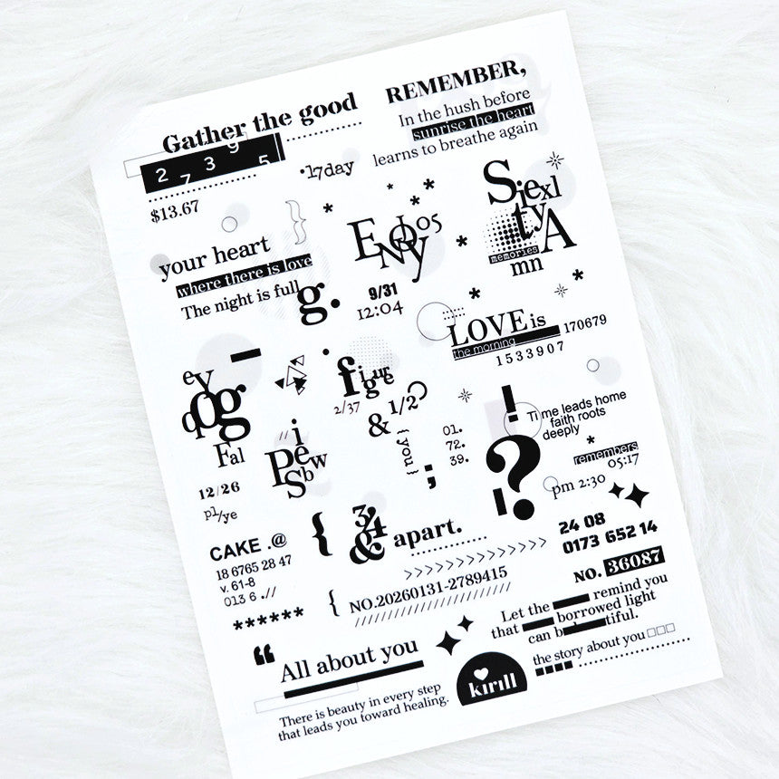 [Kind YumYum Store] Deco Lettering PET Sticker