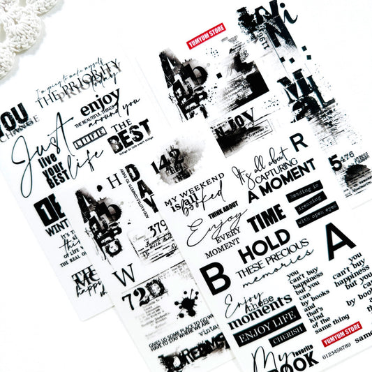 [Kind YumYum Store] Vintage Typo PET Sticker