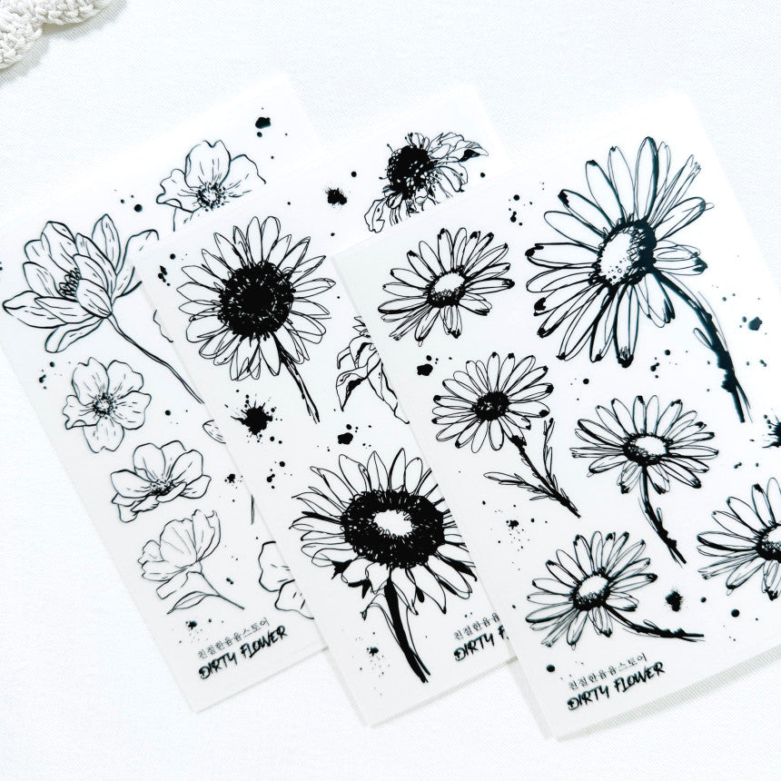 [Kind YumYum Store] Durty Flower PET Sticker