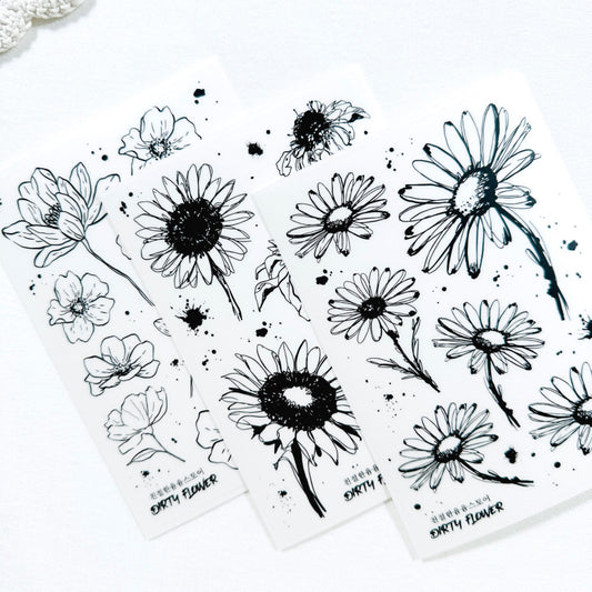 [Kind YumYum Store] Durty Flower PET Sticker