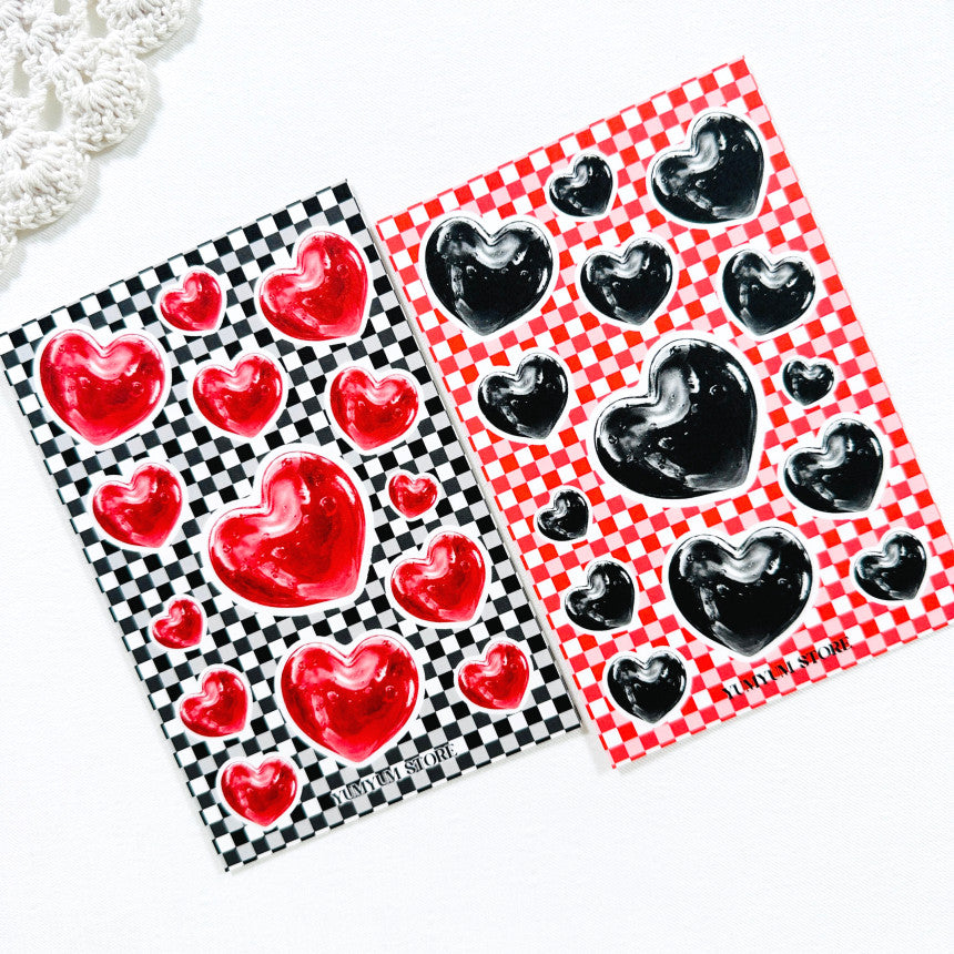 [Kind YumYum Store] Glass Heart Paper Tag