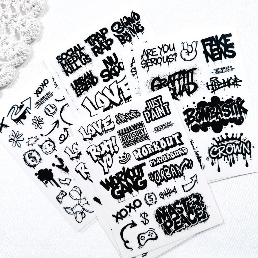 [Kind YumYum Store] Graffity transparent sticker