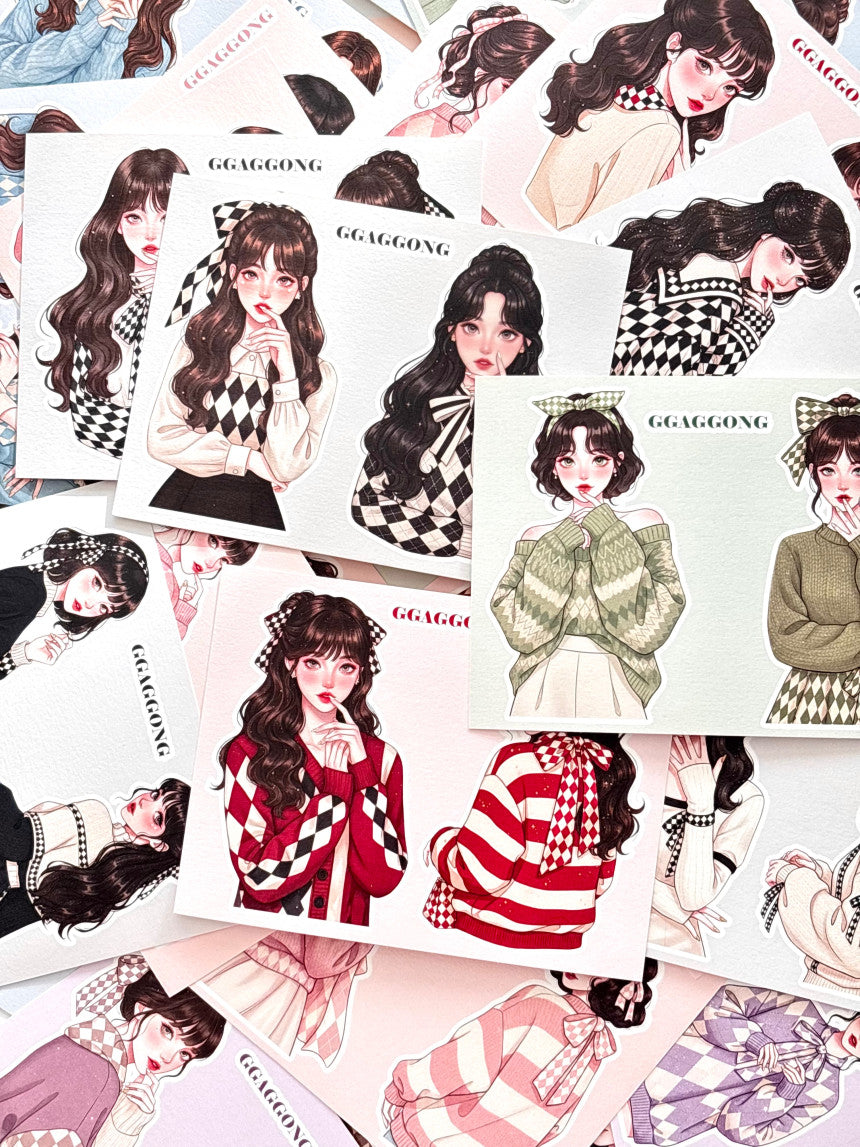 [GGAGGONG] Check Girl Post Card
