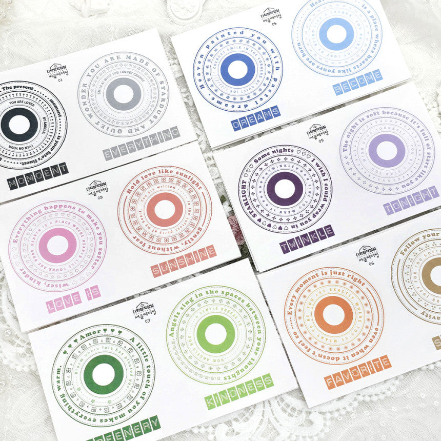 [Syuuume] Circle Lettering 6color 210g
