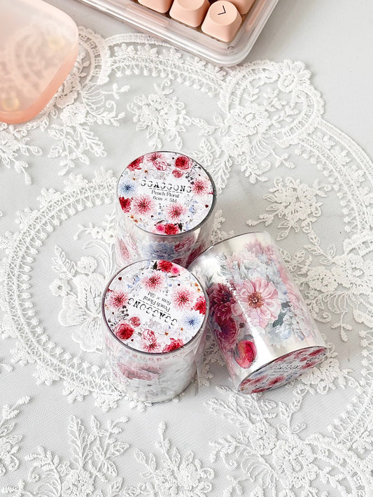 [GGAGGONG] Peach Floral PET Tape
