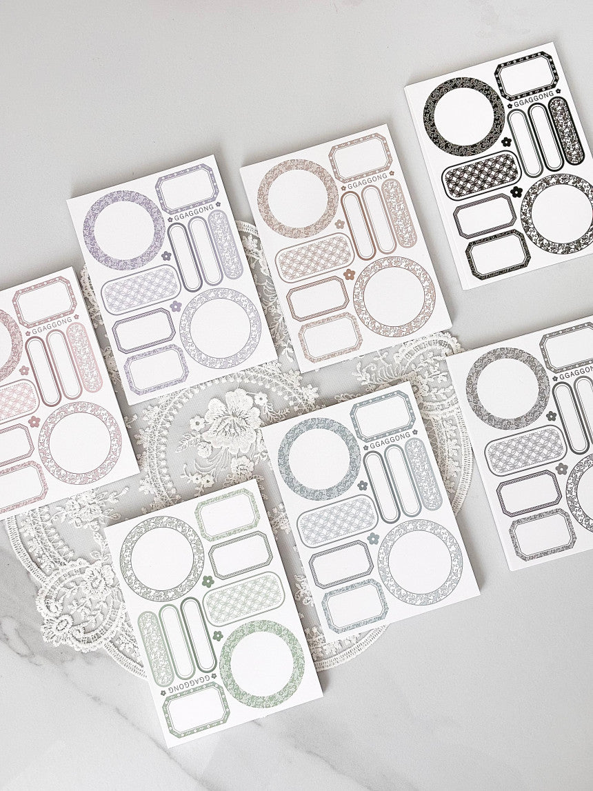 [GGAGGONG] Round Label Collage Memo