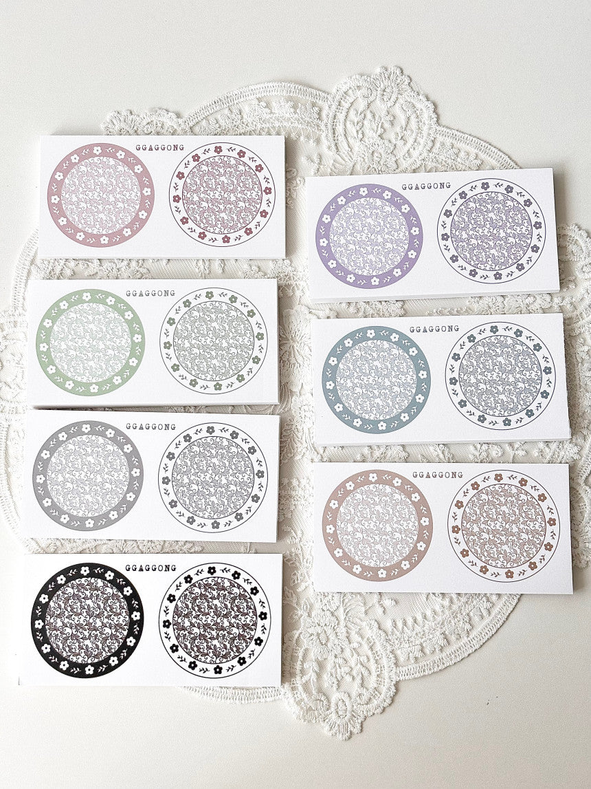 [GGAGGONG] Circle Flower Frame Memo