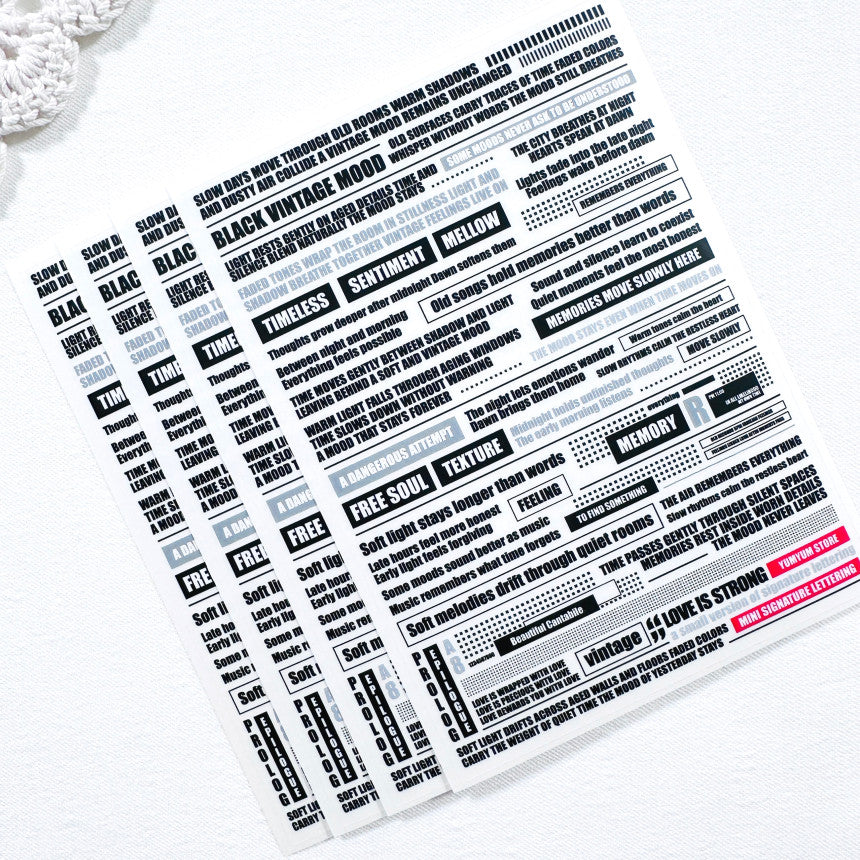 [Kind YumYum Store] Mini signature lettering sticker