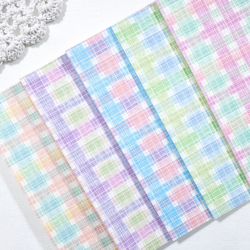 [Kind YumYum Store] Linen check background sticker