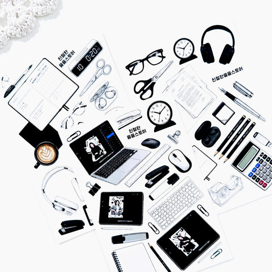 [Kind YumYum Store] Monotone office supplies paper