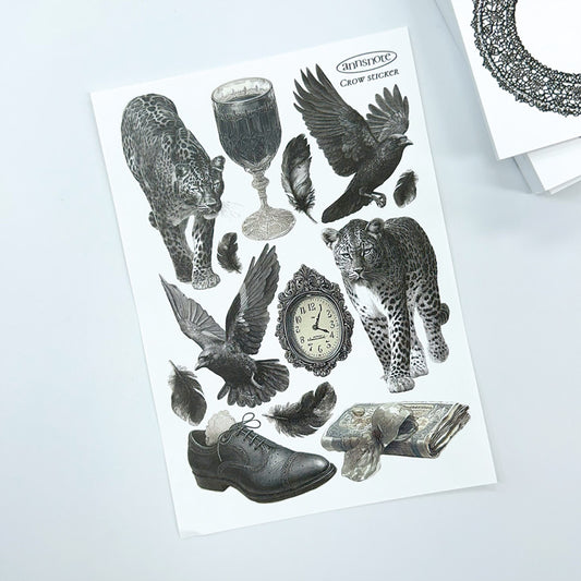 [Ann's NOTE] Black Crow Sticker