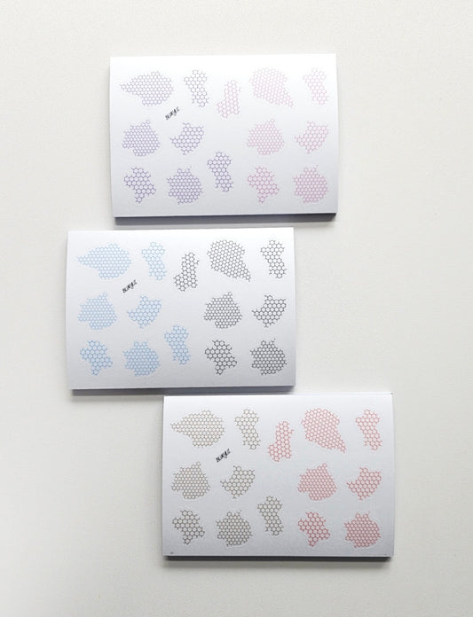 [BUMYUL] Pastel Honeycomb Point PVC Sticker