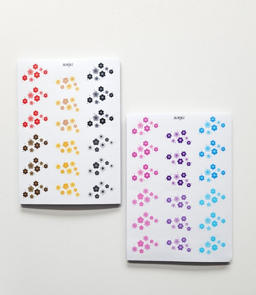 [BUMYUL] Floral Dot Accent PVC Sticker